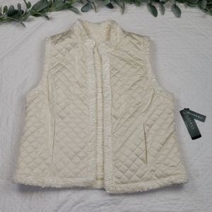 NWT Lauren Ralph Lauren Womens Reversible Vest XL